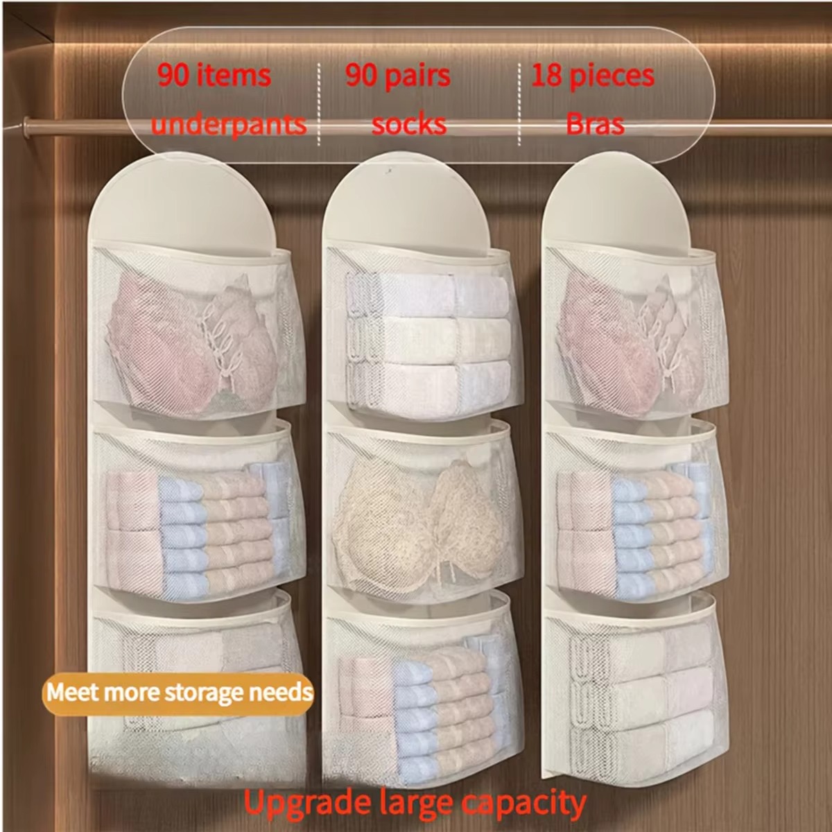 Baby Clothing Storage - 1/2pcs Storage Mesh Bag Underwear Hanging