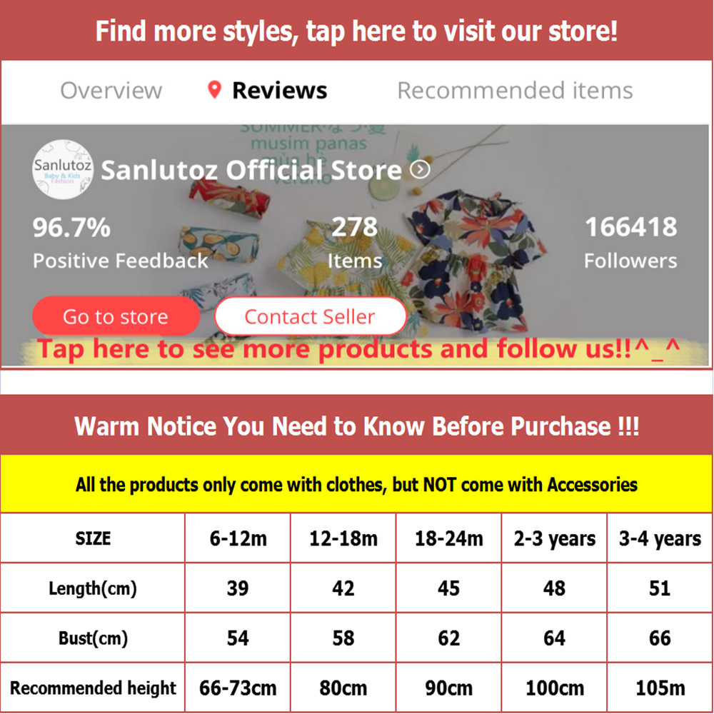 Sanlutoz Fruit Printing Summer - đánh giá và giá Baby Clothing Patterns Free